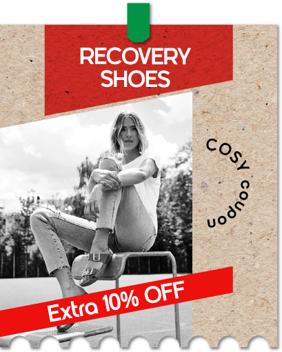 Get relaxed with 10% OFF by COSY coupon on our recovery shoes selection